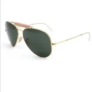 Ray-Ban Gold Arista & Green Gradient Outdoorsman II Aviator Sunglasses-UNISEX Ray-Ban | Accessories | Rayban Gold Arista Green Gradient  main image 3